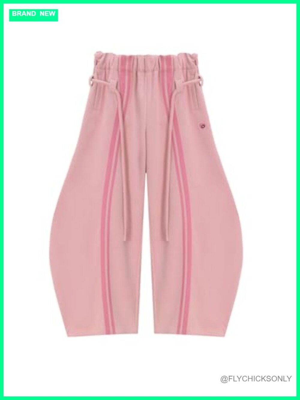 Striped Wide Leg Sweatpants Oversized Barrel Pants Elastic Waist
